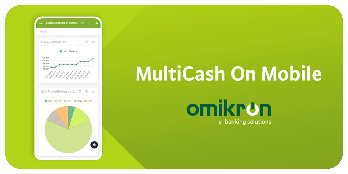 The MultiCash On Mobile app is optimized for the needs of corporates