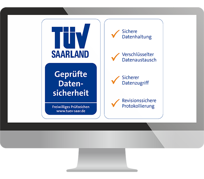 TÜV-zertifizierte Datensicherheit